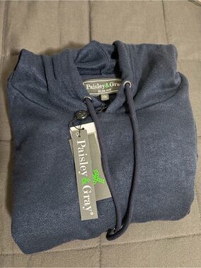 NWT Paisley & Gray Deep Navy Hooded Pullover Sweatshirt